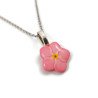 Pink forget-me-not necklace