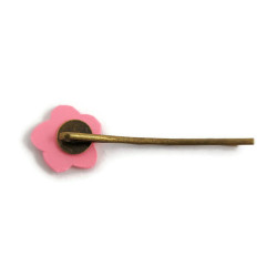 Pink forget me not hair pin