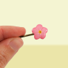 Pink forget me not hair pin