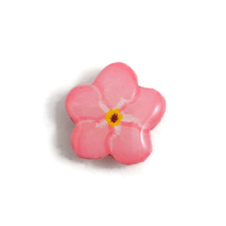 Pink forget me not magnet