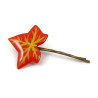 Red ivy leaf bobby pin