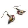 Elegant goldfinches earrings