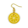 Yellow lemon slice earring (sold individually)