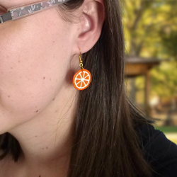 Boucle d'oreille rondelle d'orange (à l'unité)