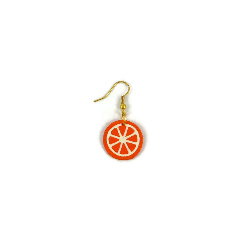 Orange slice dangle earring (sold individually)