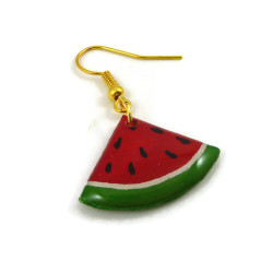 Watermelon slice dangle earring (Sold individually)