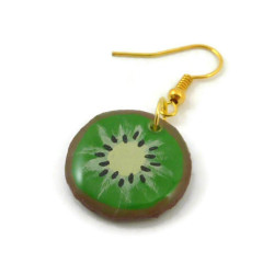 Kiwi fruit slice dangle earring (Sold individually)