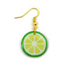 Green lemon slice dangle earring (sold individually)