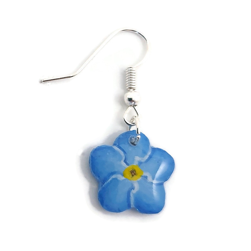 Forget me not dangle earring (Sold individually)