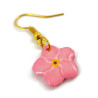 Pink Forget me not dangle earring (Sold individually)