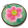 Pink Japanese anemone embroidery