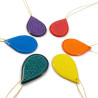 Set of 6 rainbow drops suspensions