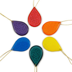 Set of 6 rainbow drops suspensions