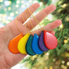 Set of 6 rainbow drops suspensions