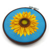 Broderie fleur de tournesol