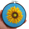 Broderie fleur de tournesol