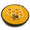 Honey and bee embroidery