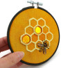 Honey and bee embroidery