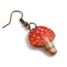 Fly agaric dangle earring (Sold individually)