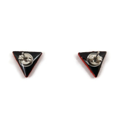 Antifascism small red triangles ear chips