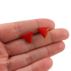 Antifascism small red triangles ear chips