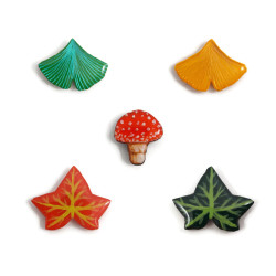 Set of 5 forest magnets