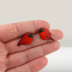 Red cardinals ear ships (sold individually)