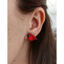 Puce d'oreille cardinal rouge (vendue à l'unité)