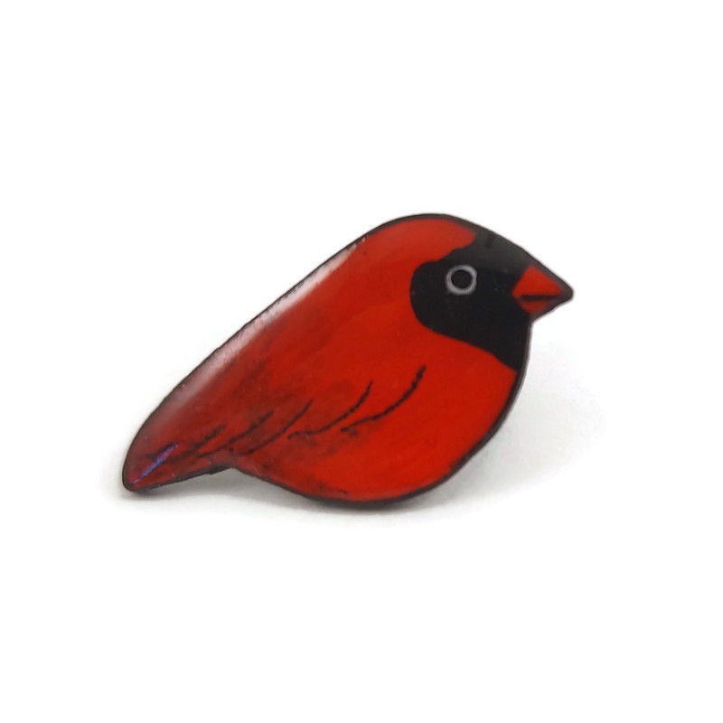 Puce d'oreille cardinal rouge (vendue à l'unité)