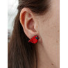 Red Cardinal Ear Stud (sold individually)