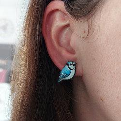 Blue Jay Ear Stud (Sold Individually)