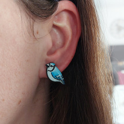 Blue Jay Ear Stud (Sold Individually)