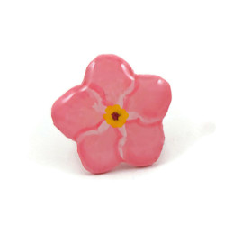 Pink forget-me-not ear stud (sold individually)