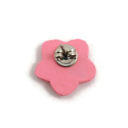 Pink forget-me-not ear stud (sold individually)