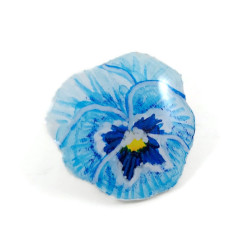 Light blue pansy ear stud (sold individually)