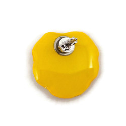 Yellow pansy ear chip (sold individually)