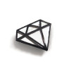 Iridescent and black graphic diamond magnet