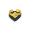 Heart-shaped green leaf ring