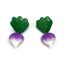 Puces d'oreilles pendantes en forme de navets