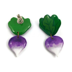 Puces d'oreilles pendantes en forme de navets