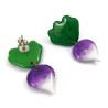Puces d'oreilles pendantes en forme de navets
