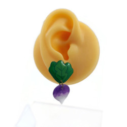 Puces d'oreilles pendantes en forme de navets