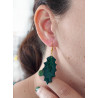 Holly leaves dangle earrings