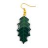 Boucle d'oreille feuille de houx (Vendue à l'unité)