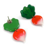 Puces d'oreilles pendantes en forme de radis