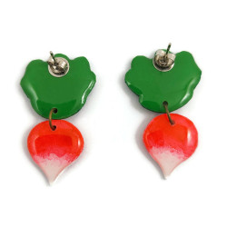 Puces d'oreilles pendantes en forme de radis