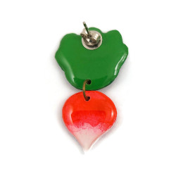 Puce d'oreille pendante en forme de radis (Vendue à l'unité)