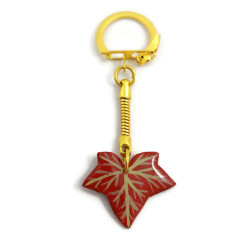 Porte-clé feuille de lierre pourpre