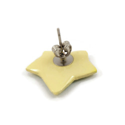 Puce d'oreille en forme de feuille de lierre panaché jaune et verte (vendue à l'unité)