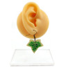Yellow and green variegated ivy leaf dangle earring (sold individually)